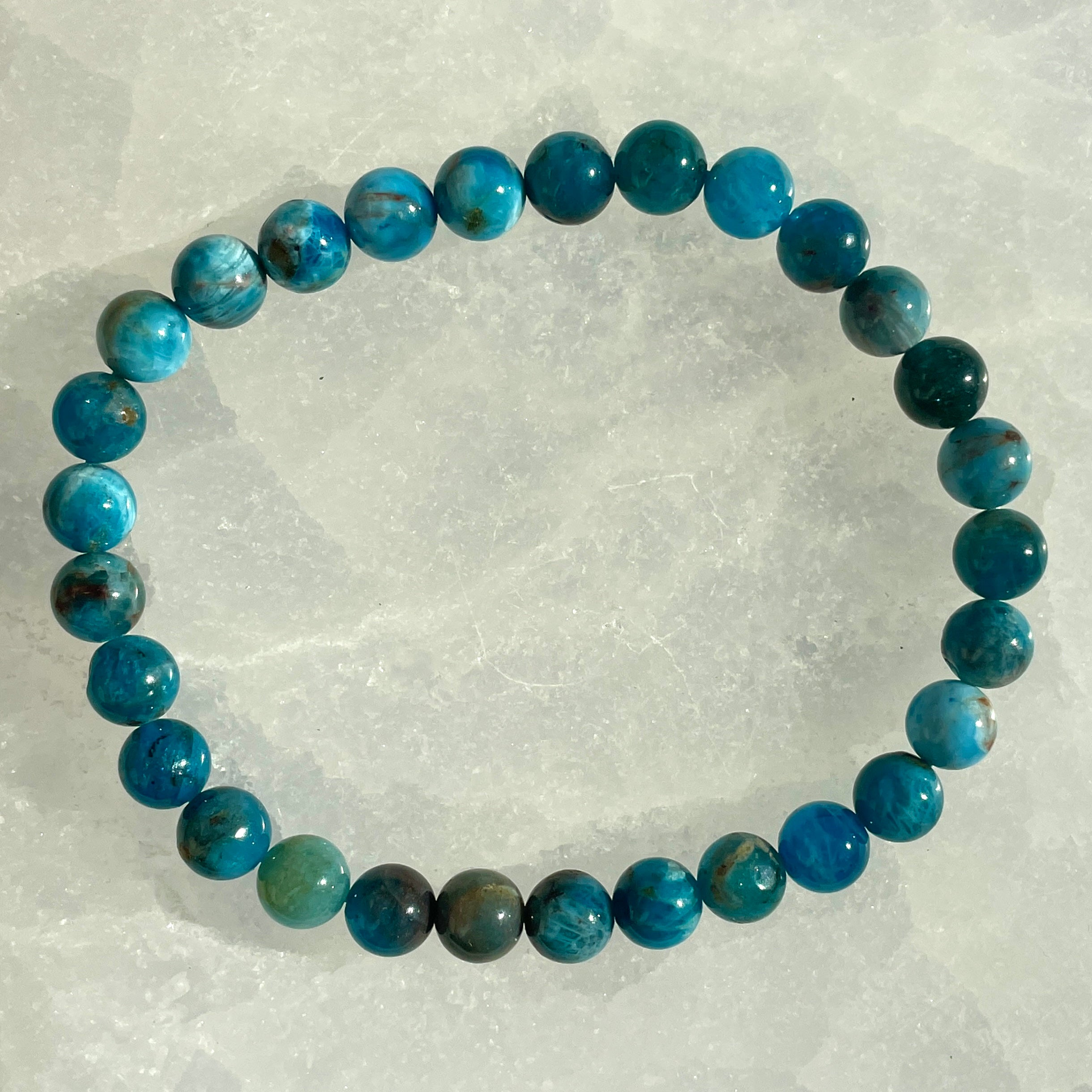 Apatite Beads Bracelet 6mm Apatite Beads Bracelet 6mm